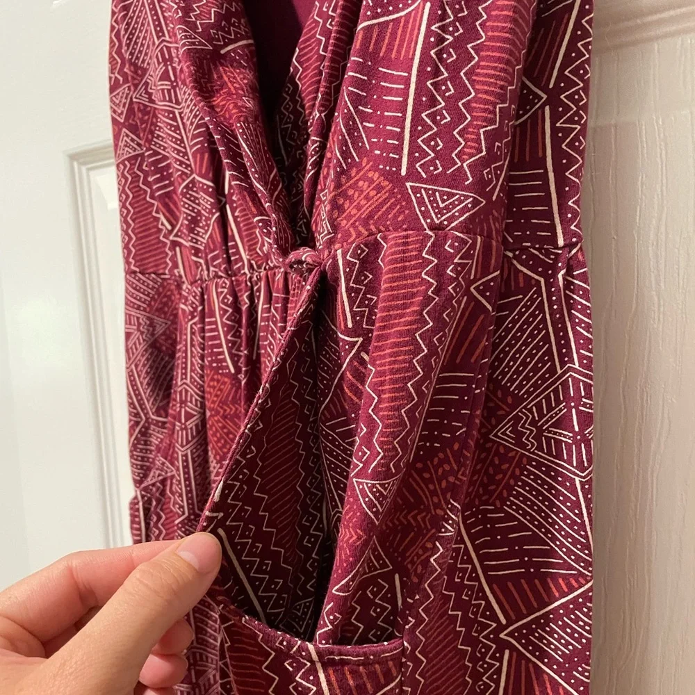 Mata Traders Women's Geometric Maxi Dress S Boho Fair Trade Hippie Babydoll Soft - Picture 4 of 11